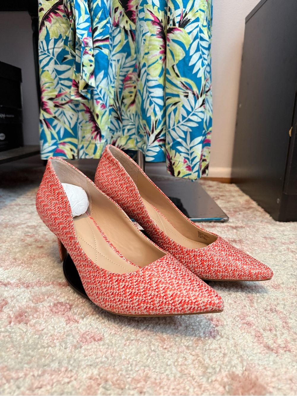 Journee Collection Coral Tweed Pointed-Toe Mid Heels